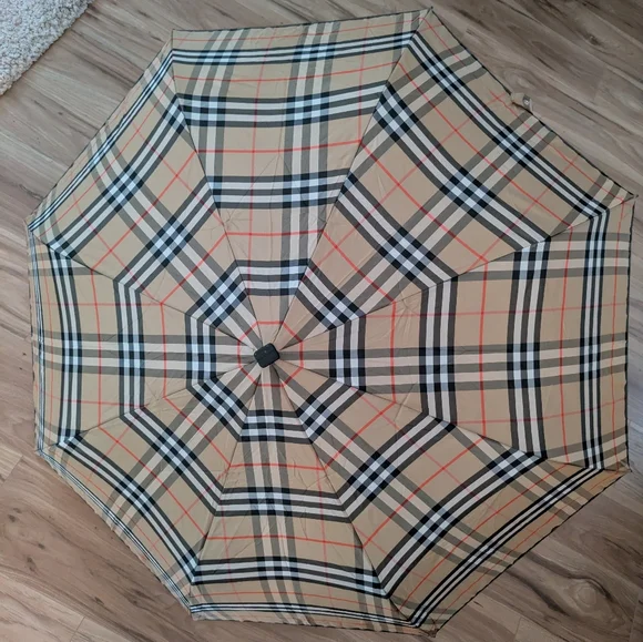 Burberry Vintage Travel Folding Umbrella - Picture 2 of 14